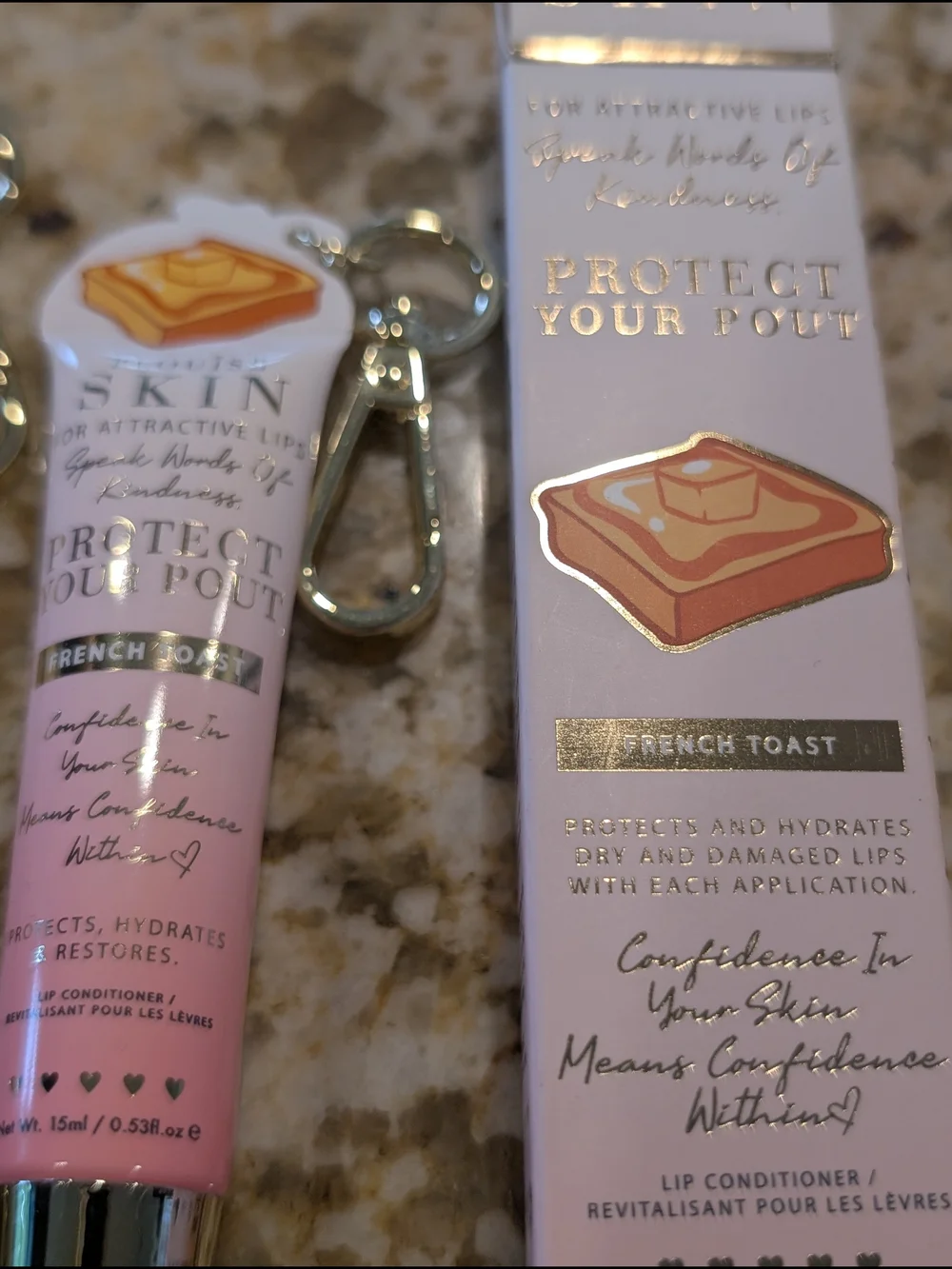 Louis Vuitton Pink Lip Balm Keychain Duo - Picture 2 of 3
